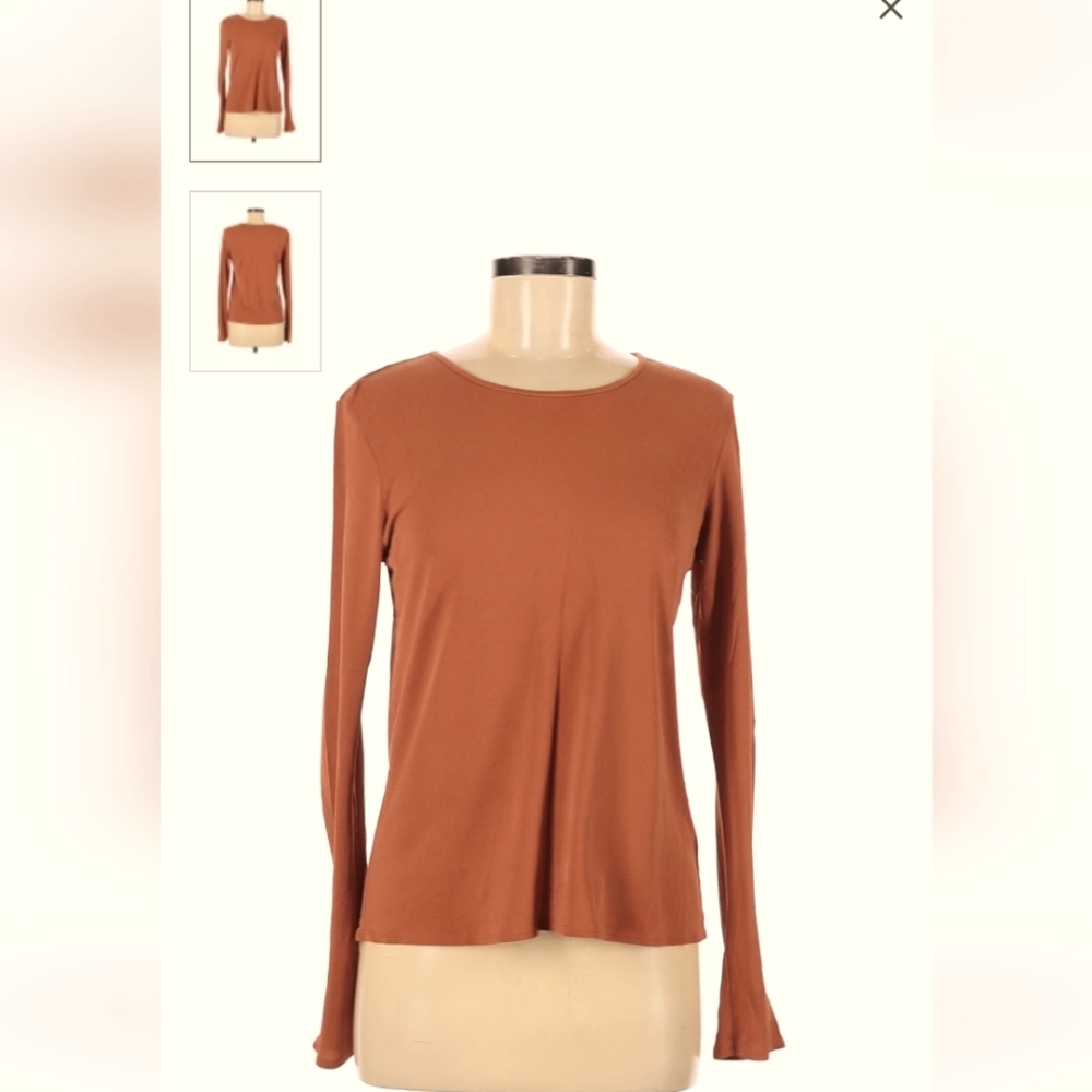 Burnt Orange Eileen Fisher 100%silk top